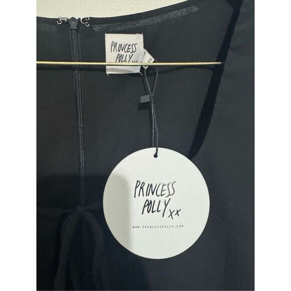 Princess Polly Bayford Long Sleeve Mini Dress Black US Size 6 NWT New - Picture 6 of 12